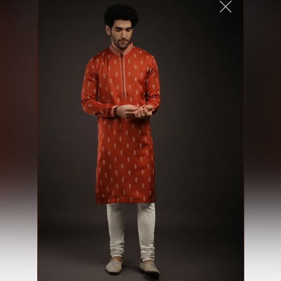 Men’s Kurta set in silk. Worn once! - Picture 3 of 4